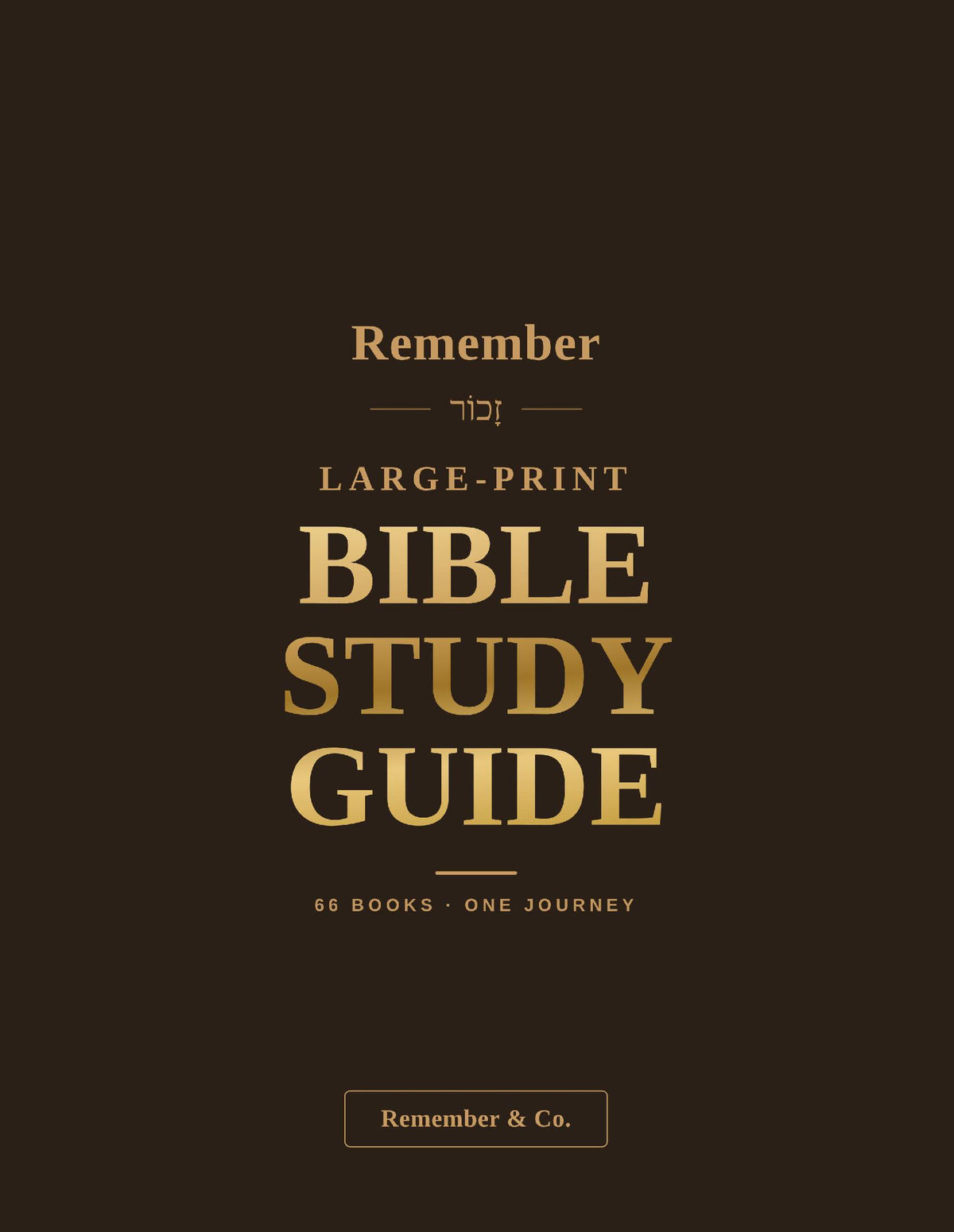 Remember: A Large-Print Study & Journaling Guide to All 66 Books of the Bible